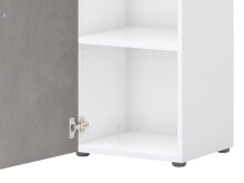 Aktenschrank >Hamburg IV< in Weiß - 40x212,5x33,5cm (BxHxT)