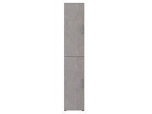 Aktenschrank >Hamburg IV< in Weiß - 40x212,5x33,5cm (BxHxT)