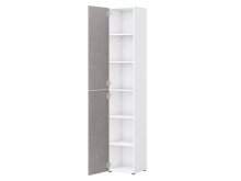Aktenschrank >Hamburg IV< in Weiß - 40x212,5x33,5cm (BxHxT)
