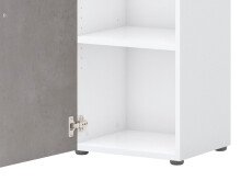 Aktenschrank >Hamburg IV< in Weiß - 40x212,5x33,5cm (BxHxT)