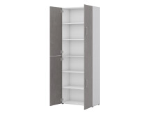 Aktenschrank >Hamburg V< in Weiß - 80x212,5x33,5cm (BxHxT)