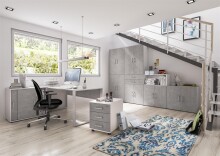 Aktenschrank >Hamburg V< in Weiß - 80x212,5x33,5cm (BxHxT)