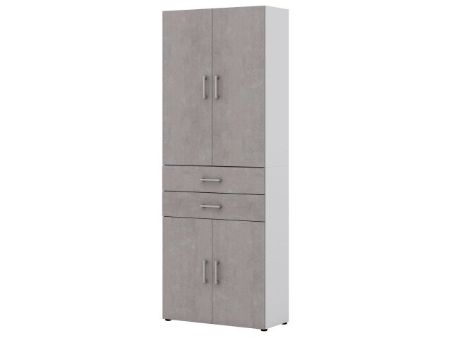 Aktenschrank >Hamburg VI< in Weiß - 80x212,5x33,5cm (BxHxT)