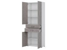Aktenschrank >Hamburg VI< in Weiß - 80x212,5x33,5cm (BxHxT)