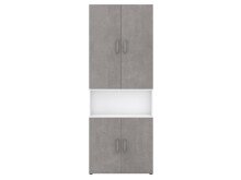 Aktenschrank >Hamburg VI< in Weiß - 80x212,5x33,5cm (BxHxT)