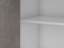 Aktenschrank >Hamburg VI< in Weiß - 80x212,5x33,5cm (BxHxT)