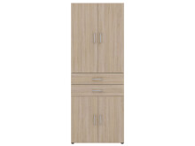 Aktenschrank >Hamburg VI< in Weiß - 80x212,5x33,5cm (BxHxT)