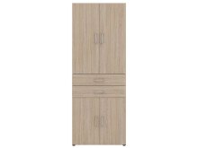 Aktenschrank >Hamburg VI< in Weiß - 80x212,5x33,5cm (BxHxT)