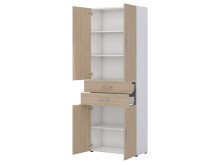 Aktenschrank >Hamburg VI< in Weiß - 80x212,5x33,5cm (BxHxT)