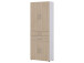 Aktenschrank >Hamburg VI< in Weiß - 80x212,5x33,5cm (BxHxT)