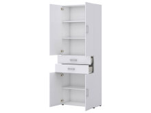Aktenschrank >Hamburg VI< in Weiß - 80x212,5x33,5cm (BxHxT)