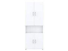 Aktenschrank >Hamburg VI< in Weiß - 80x212,5x33,5cm (BxHxT)
