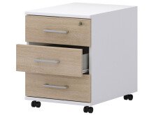 Büro-Set >Hamburg II< in Sonoma-Eiche aus Metall