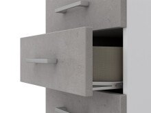Büro-Set >Hamburg III< in Weiß aus Metall - 212,5cm (H)