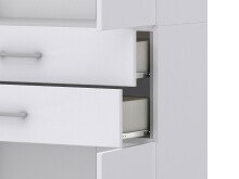 Büro-Set >Hamburg III< in Weiß aus Metall - 212,5cm (H)