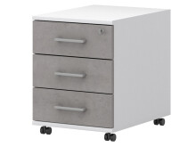 Büro-Set >Hamburg III< in Weiß aus Metall - 212,5cm (H)