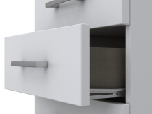 Büro-Set >Hamburg VI< in Weiß aus Metall - 80x33cm (BxH)