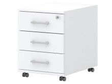 Büro-Set >Hamburg VI< in Weiß aus Metall - 80x33cm (BxH)