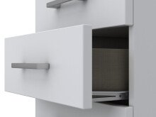 Büro-Set >Hamburg VI< in Weiß aus Metall - 80x33cm (BxH)