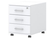 Büro-Set >Hamburg VI< in Weiß aus Metall - 80x33cm (BxH)