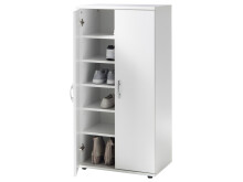 Schuhschrank >Nolana< in Weiß - 55x108x34cm (BxHxT)