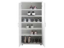 Schuhschrank >Nolana< in Weiß - 55x108x34cm (BxHxT)