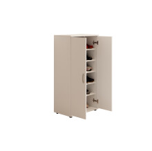 Schuhschrank >Nolana< in Weiß - 55x108x34cm (BxHxT)