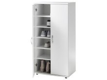 Schuhschrank >Nolana< in Weiß - 55x108x34cm (BxHxT)