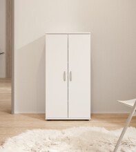 Schuhschrank >Nolana< in Weiß - 55x108x34cm (BxHxT)