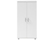 Schuhschrank >Nolana< in Weiß - 55x108x34cm (BxHxT)