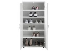 Schuhschrank >Nolana< in Weiß - 55x108x34cm (BxHxT)