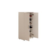 Schuhschrank >Nolana< in Weiß - 55x108x34cm (BxHxT)