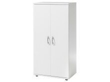Schuhschrank >Nolana< in Weiß - 55x108x34cm (BxHxT)
