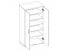Schuhschrank >Nolana< in Weiß - 55x108x34cm (BxHxT)