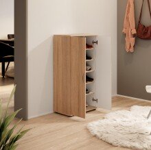 Schuhschrank >Nolana< in Sonoma-Eiche - 55x108x34cm (BxHxT)