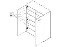 Schuhschrank >Mansfield< in Sonoma-Eiche - 90x120x36cm (BxHxT)