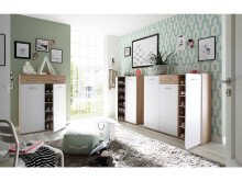 Schuhschrank >Mansfield< in Sonoma-Eiche - 90x120x36cm (BxHxT)