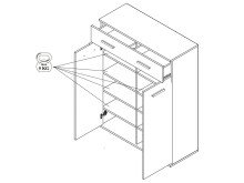 Schuhschrank >Mansfield< in Sonoma-Eiche - 90x120x36cm (BxHxT)