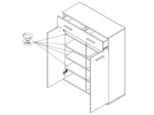 Schuhschrank >Mansfield< in Sonoma-Eiche - 90x120x36cm (BxHxT)