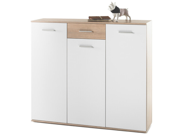 Schuhschrank >Mansfield< in Sonoma-Eiche - 136x120x36cm (BxHxT)