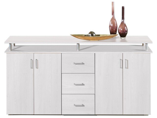 Highboard >Lyndy< in Sibiu Lärche Weiß - 178x90x38cm (BxHxT)