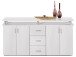 Highboard >Lyndy< in Sibiu Lärche Weiß - 178x90x38cm (BxHxT)
