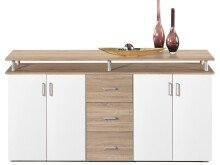 Highboard >Lyndy< in Sonoma-Eiche - 178x90x38cm...