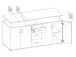 Highboard >Lyndy< in Sonoma-Eiche - 178x90x38cm (BxHxT)