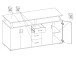 Highboard >Lyndy< in Sonoma-Eiche - 178x90x38cm (BxHxT)