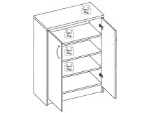 Kommode >Olli< in Beton - 74x112x35cm (BxHxT)