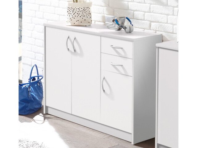 Kommode >Olli< in Weiß - 109x86x35cm (BxHxT)
