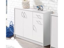 Kommode >Olli< in Weiß - 109x86x35cm (BxHxT)