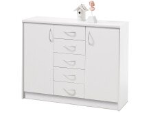 Kommode >Olli< in Weiß - 109x86x35cm (BxHxT)