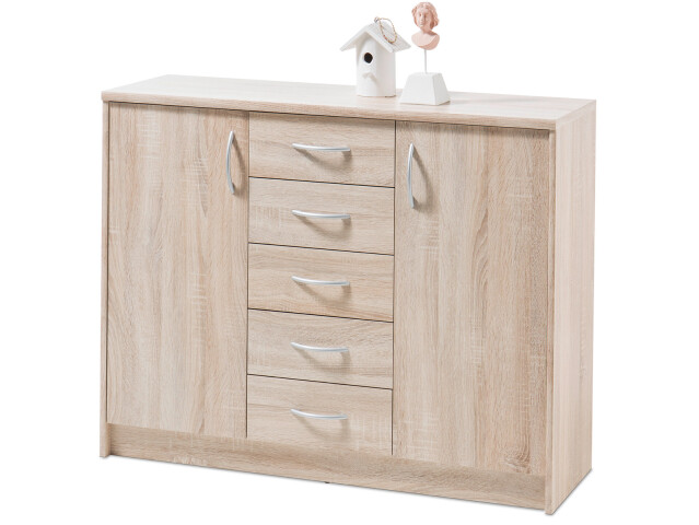 Kommode >Olli< in Sonoma-Eiche - 109x86x35cm (BxHxT)